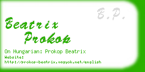 beatrix prokop business card